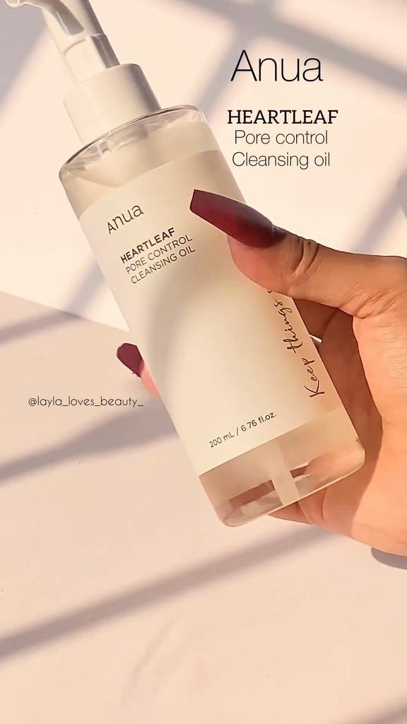 Anua Heartleaf Pore Control Cleansing Oil 200ml,has a Hypoallergenic texture,Reduce Blackheads with Just One Use,effective for Soothing the Skin