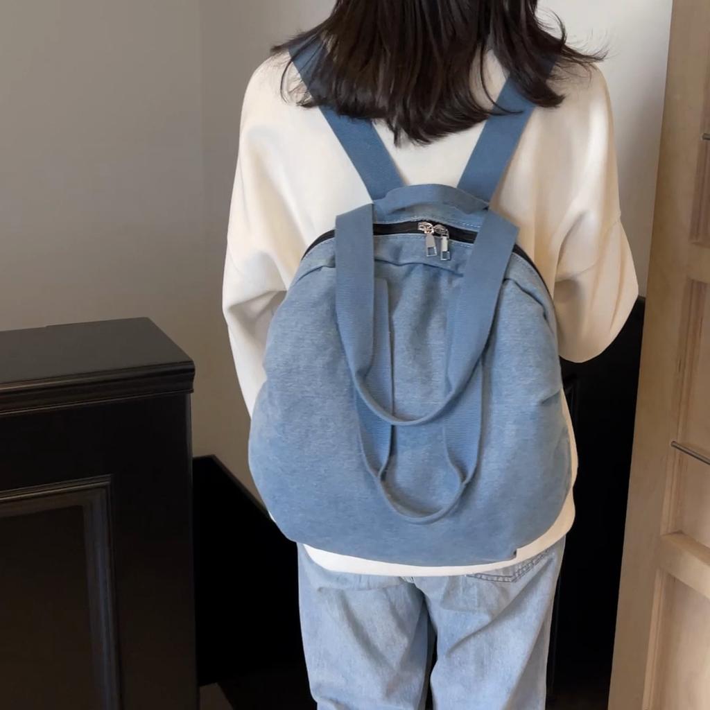 Denim Backpack Women's Large Capacity Shoulder Bag Travel Backpack