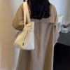 Solid Color Tote Bag Women's Large Capacity Underarm Bag Shoulder Bag