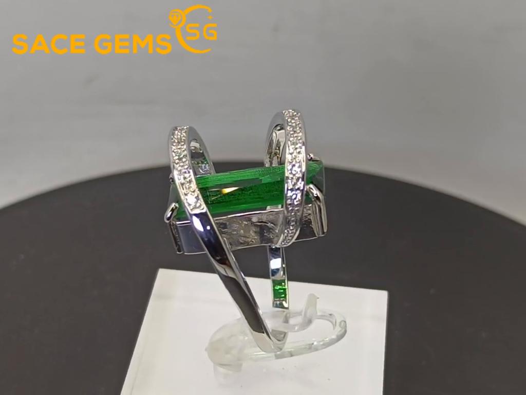 Sace Gems Classic  Zircon Ring Ladies Jewelry Wedding Promise Party Gift