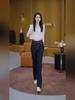 Blue Denim Wide-leg Pants Women Spring New High-waisted Loose Slim Straight Pants