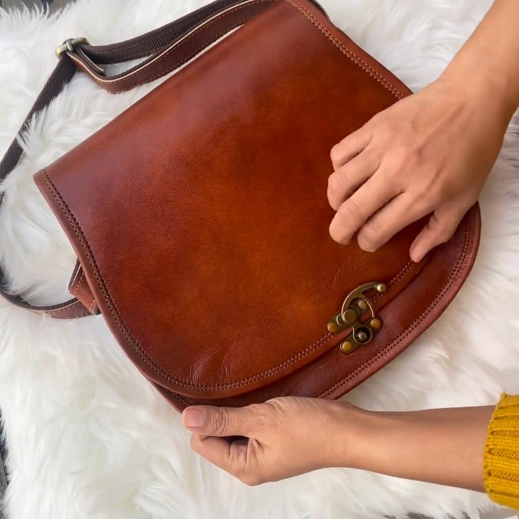 Handmade Leather Purse, Leather Crossbody Bags For Women, Leather Saddle Bag, Purse, Personalized Leather Purse For Women Gift for Her