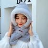 Hat, Scarf, One-piece Hat, Winter Fashion, Versatile, Female Adult Cycling, Warm and Plush Thick Ear Protection, Windproof Hat