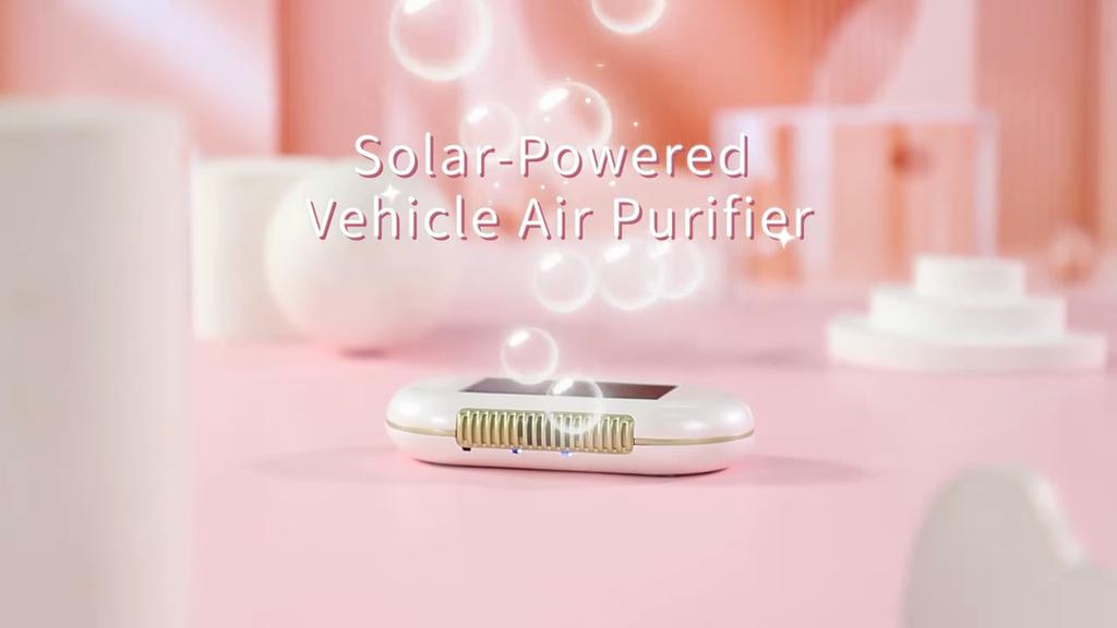 Solar Powered Car Air Purifier with Automatic Operation Parking Start Solar Charging Long Battery Life