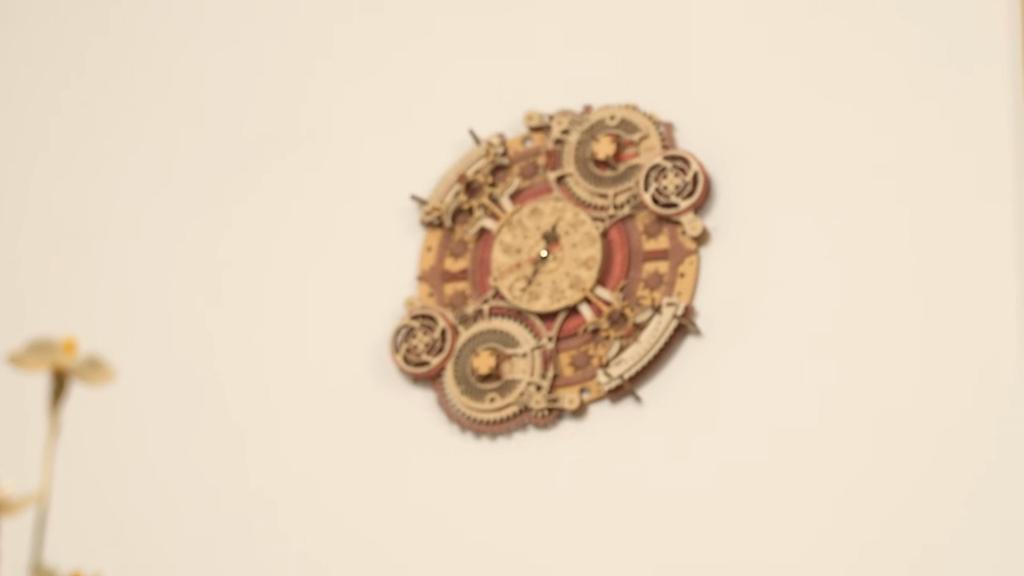 ROBOTIME ROKR Zodiac Wall Clock Mechanical Time Art Engine LC601