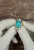 Sterling Silver Rare Sleeping Beauty Turquoise Ring - Vintage Boho Statement Ring with Oxidized Details, Unique Ring for Her