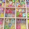 5 Stück Acrylperlen Regenbogen Sonnenschein Buchstabenperle für DIY Halskette Armband Ohrringe Schmuckherstellung Bastelzubehör
