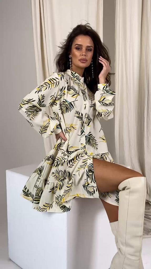ISSA Plus Button-down Dress
