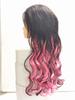 Highlighted Piano Color Hairpiece Clip In Hair Extesnion One Piece with 5Clips Long Wavy Hair Brown Red Blue Colorful Hair