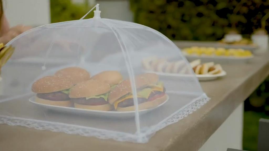 Multifunctionele picknickhoes van gaas voor buiten - Ideaal voor het bewaren van eten tijdens een diner in de buitenlucht of binnen.