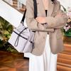 Large Capacity Nylon Drawstring Pleated Shoulder Bag Women's Crossbody Bag Tote Bag