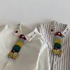 Baby Boys Cartoon T Shirt Spring Color Block Sleeve Top Toddler Casual Base Layer Shirt Fashion Clothing
