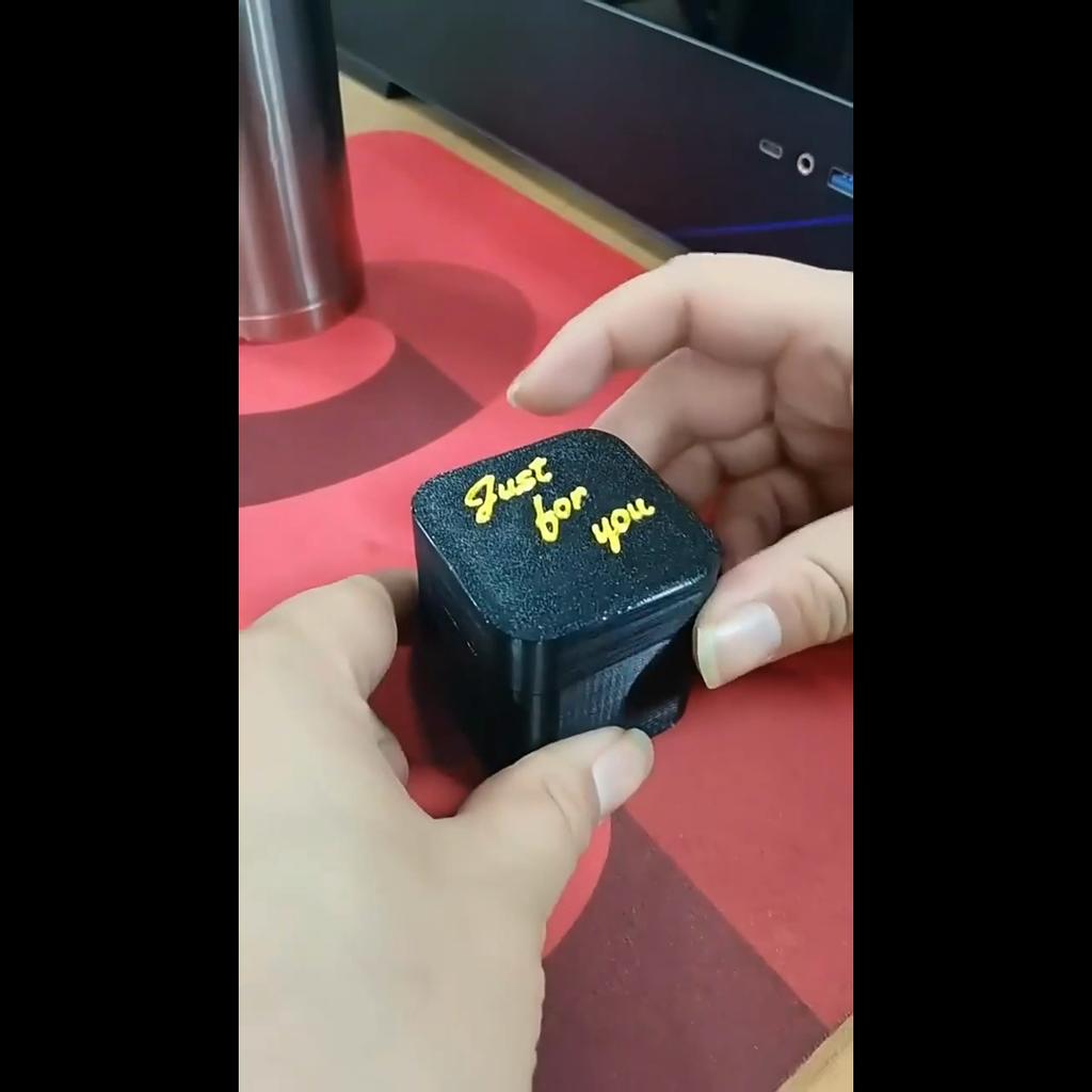 Prank Surprise Gift Box Black Spring Loaded Middle Finger Design