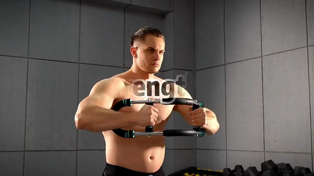 Three-Speed Adjustable U-Shaped Arm Exerciser With Foam Handle Spring Workout Bar Forearm Triceps Chest Expander Portable Fitness Equipment