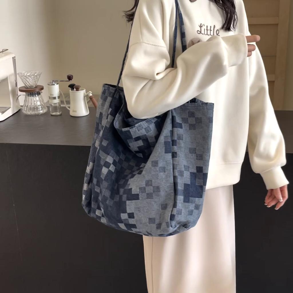 Denim Bag Women's Large Capacity Tote Bag Print Shoulder Bag