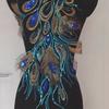 1Pc Peacock Embroidery Lace Patches Sewing Applique DIY Wedding Dress Decoration