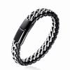 Fashion Bracelet, Men's Bracelet, Leather Rope Double Chain Braided Bracelet