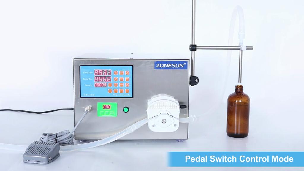 ZONESUN ZS-GEL80 Halbautomatische Peristaltikpumpe Waschmittel Augentropfer Gel Saft Dickflüssigkeit Abfüllmaschine