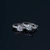1CT Luxury Texture Ear Buckles S925 Silver Moissanite Earrings Elegant Temperament Women Jewelry Ideal Birthday Present