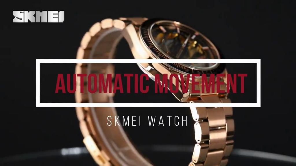 Mens Automatic Watches Mechanical Skeleton Wrist Watch Stainless Steel Waterproof Business Mens Watches