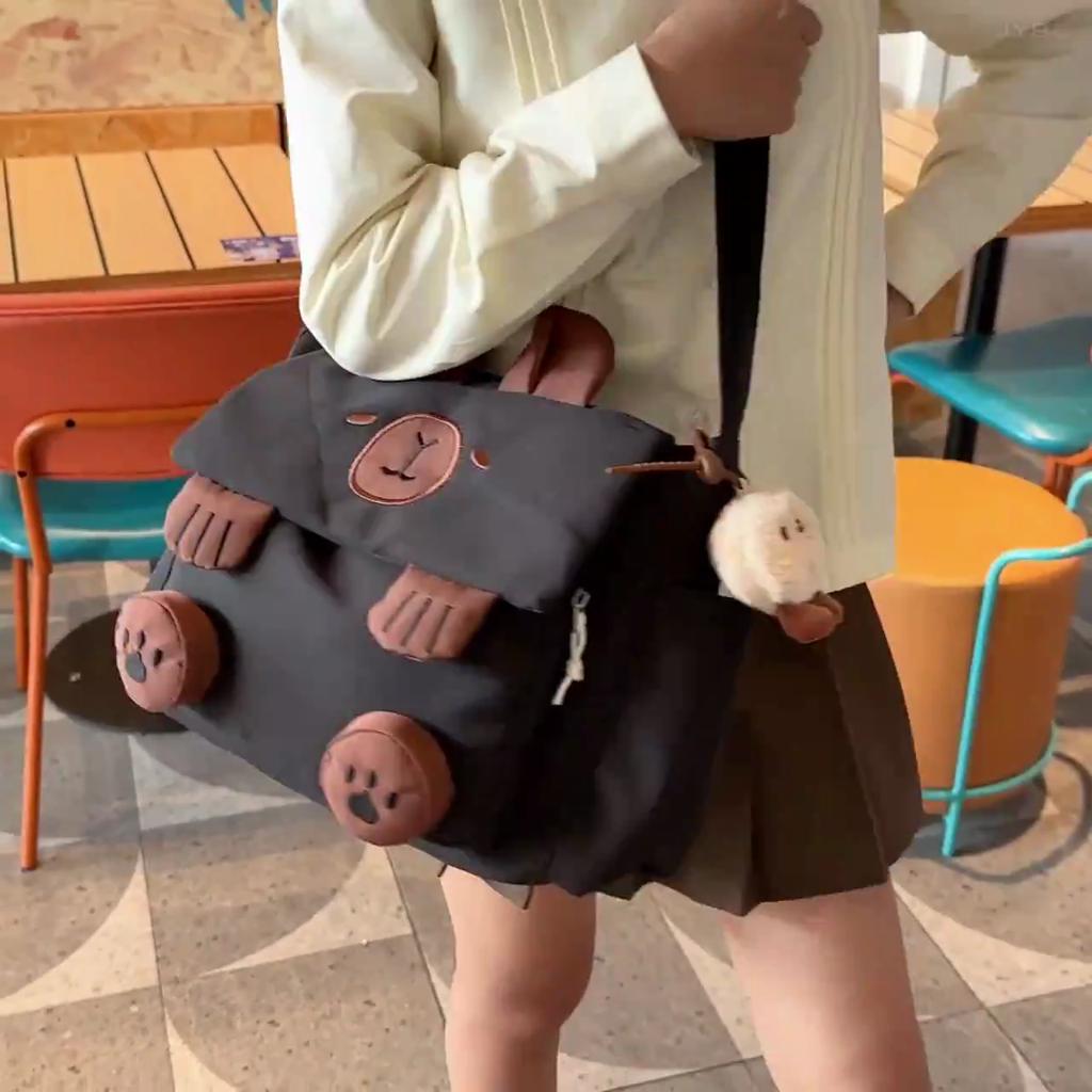 Dámská kreslená taška přes rameno Studentská lehká crossbody taška
