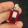 Beautiful Natural London Red Topaz Pendant Emerald 69Ct 925 Sterling Silver Gems My-386-k