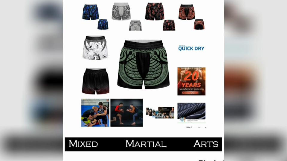 MMA Muay Thai Kickboxing Boxing Shorts Elastic Waist Fighting Training Unisex Men Women Print Fight UFC Martial Art Fitness Gym Training Sport Workout