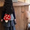Kinder Pilzform Plüsch Mini Umhängetasche mit genähten Details für Kindergartenkinder