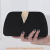 Elegante Pochette da Sera in Velluto con Decorazione a Foglia Metallica per Feste ed Eventi Formali