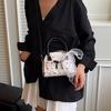 Cute Bow Printed Small Shoulder Bag Made Of Polyester For Everyday Outfits