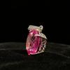 Natürlicher oval geschliffener rosa Rubin Anhänger 925 Sterlingsilber 29 ct Edelstein ZERTIFIZIERT my.pd-21-k