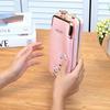 Fashion Women Small Crossbody Bag for Mobile Phone PU Leather Purse Bag Elegant Flower Pattern Messenger Bag Wallet For Girls