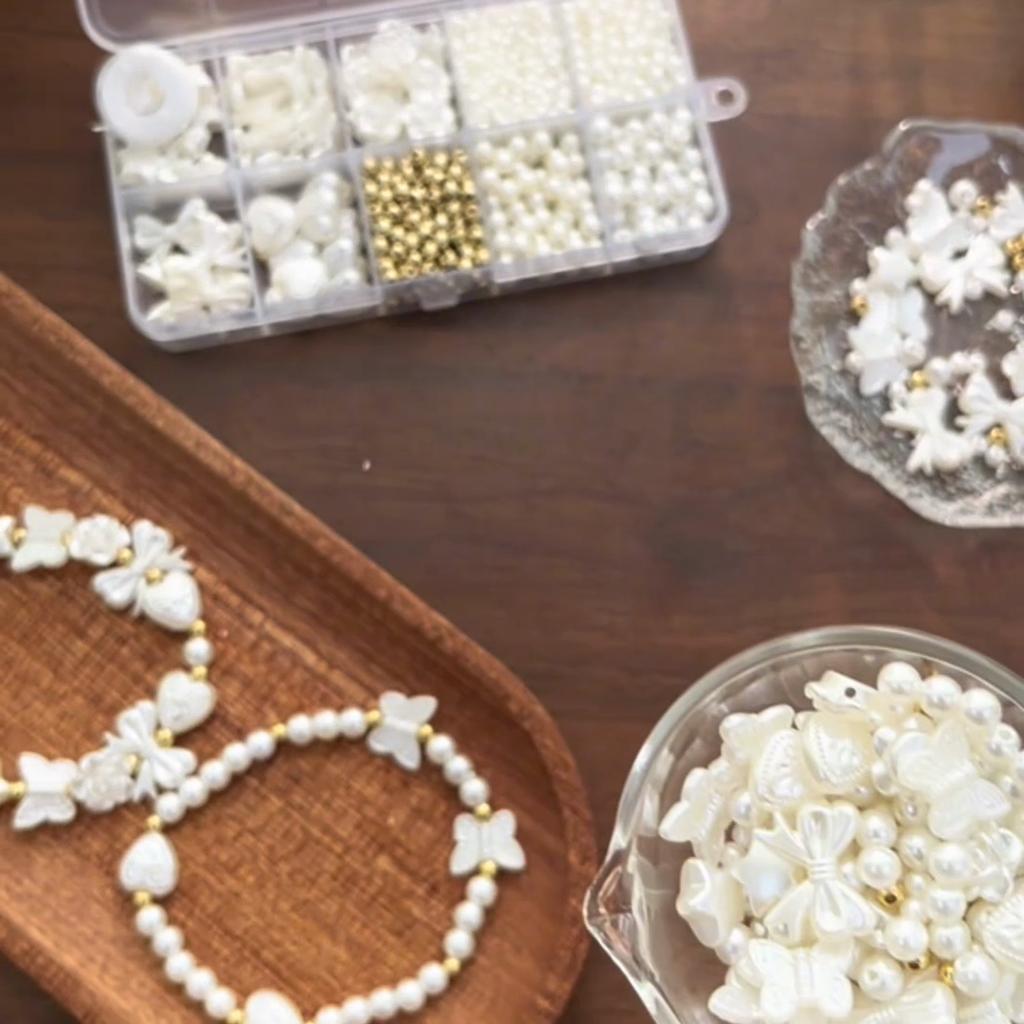 800Pcs/box ABS Pearl Beads For DIY Bracelet Necklace Jewelry Making Accessories