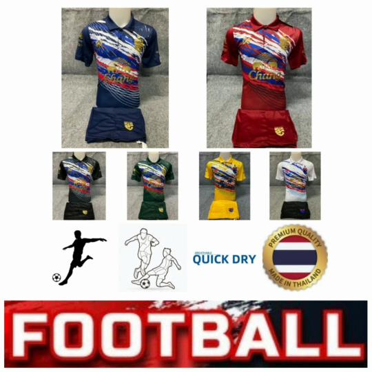 THAILAND Flag Football Soccer Polo Vintage Shirt National Unisex Men Women JERSEY Print Quick Dry Short Sleeve Uniform Elephant Badge Logo