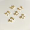 2Pcs Copper Bowl Shaped Imitation Needle Earrings For DIY Jewelry Making Craft Accessories