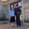 Traditionelles chinesisches Schülerkostüm für Volkstanzaufführungen aus Baumwoll-Leinen-Stoff für alle Geschlechter