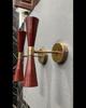 Mid Century Modern Wall Sconce: Italian Diabolo Brass Light