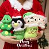 Christmas Santa Penguin Plush Toy With Pp Cotton Filling For Holiday Decor And Gifts