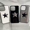 Cute Plating 3D Star Soap Phone Case For iPhone 16 15 14 13 Pro Max Pentagram Cool Stylish Lens Protection Silicone Soft Cover