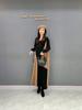 Xitao Patchwork V-neck Knitting Dress Loose Contrast Color Dress HQQ1858