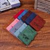 Men Women Nubuck Leather Passport Cover Travel Mad Holder Case Ticket Wallet with Credit Card Holder Protector Cover