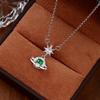 Cosmic Planet S925 Silver Necklace Does Not Fade Women's Natural Dangerous Materials Jade Premium Niche Clavicle Chain Daily Gift