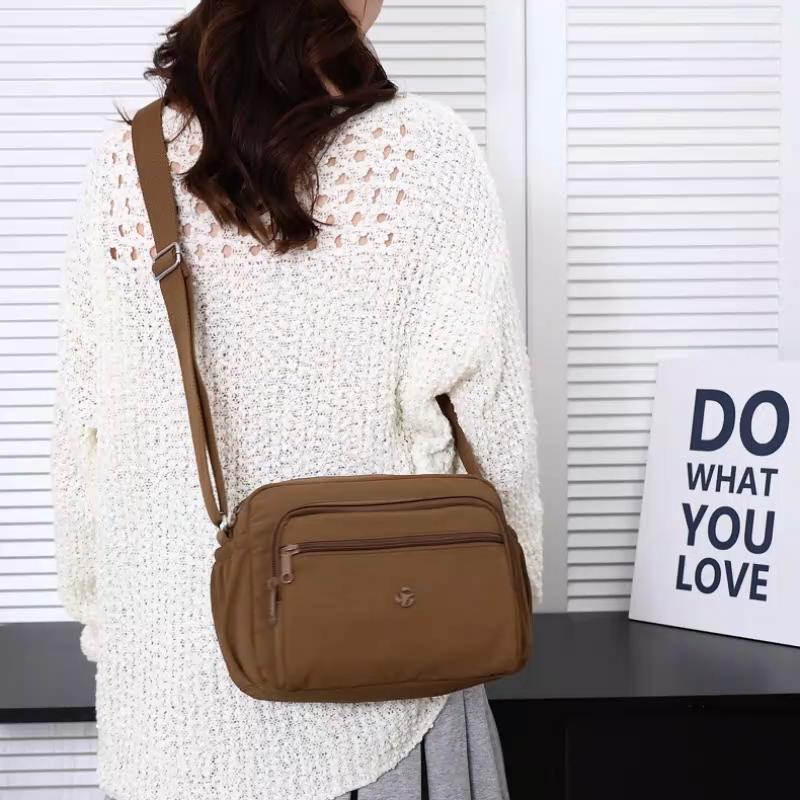 Water-repellent Nylon Bag Women's Shoulder Bag Crossbody Bag Lightweight Small Square Bag