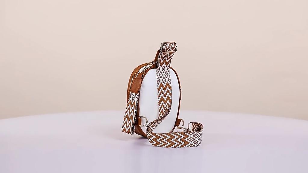 Women's Bag Casual Fashion Retro Breast Bag Pure Embroidery Crossbody Bag Bohemian Style Fanny Bag