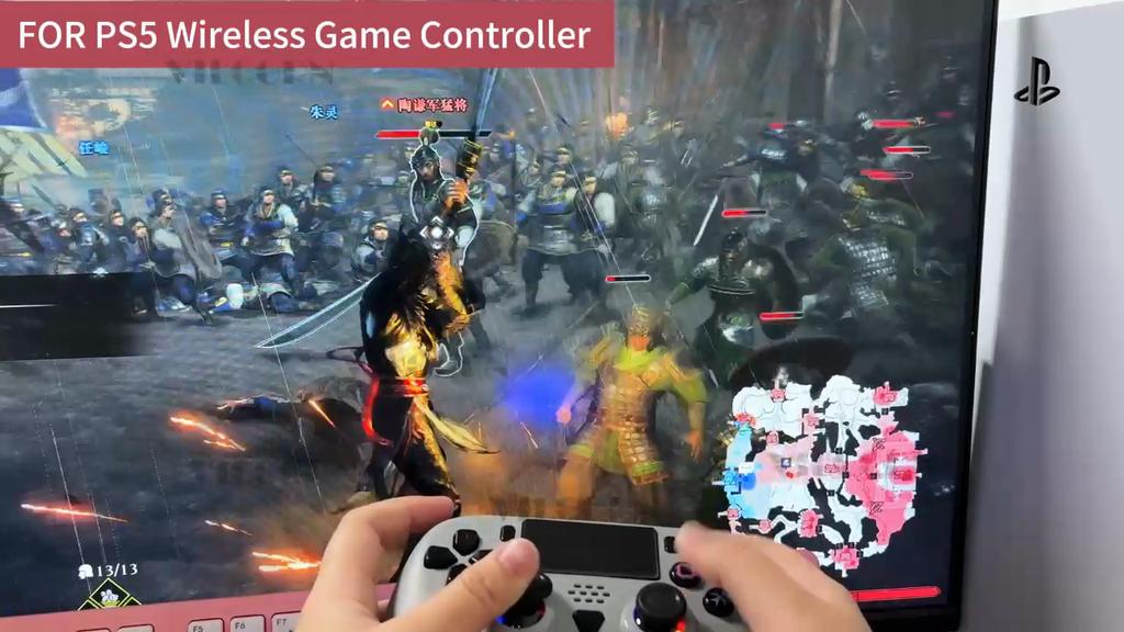 Para Controle PS5 Gamepad Sem Fio Para playstation 5 DualSense PS4/PS3 PC Controle de Jogo com Vibração/Joystick Multitoque