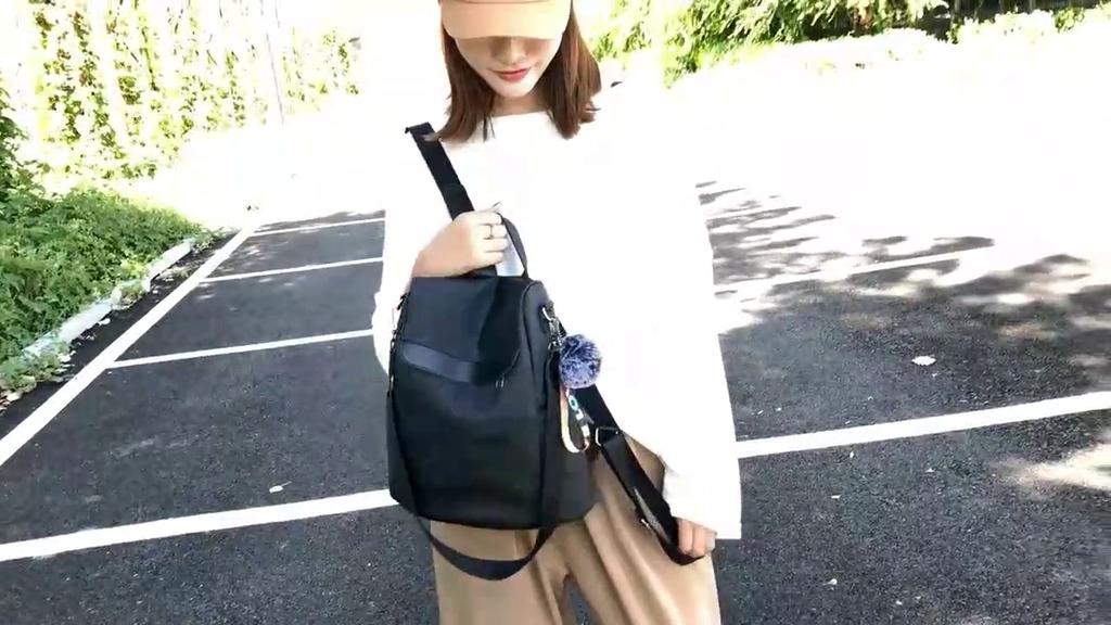 Yogodlns Moteryggsekk Dame Vanntett Oxford-ryggsekk Hårball Tenåringsskoleveske Reise Ryggsekk med stor kapasitet