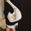 PU Hobo Bag Women's Fashion Shoulder Tote with Stud Detail Soft Texture Casual Everyday Handbag