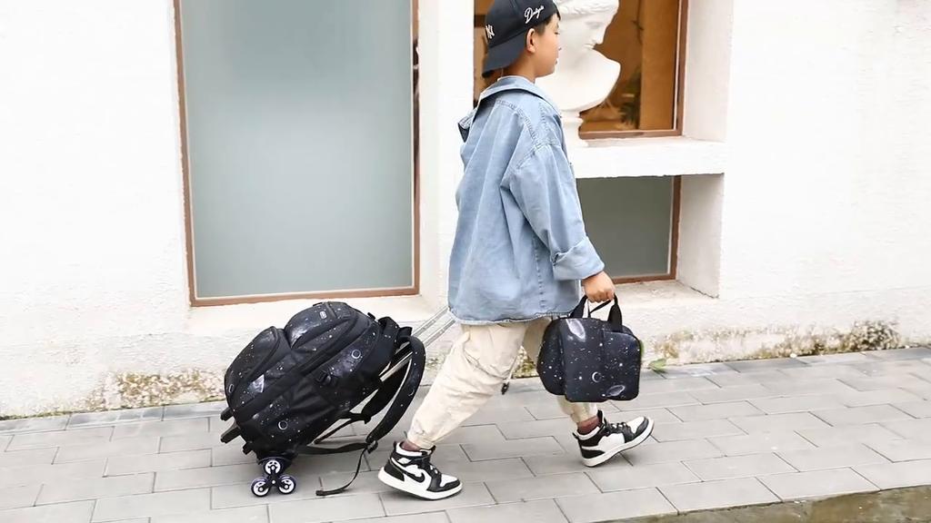 School Rolling Student Backpack 6 Wheels5104