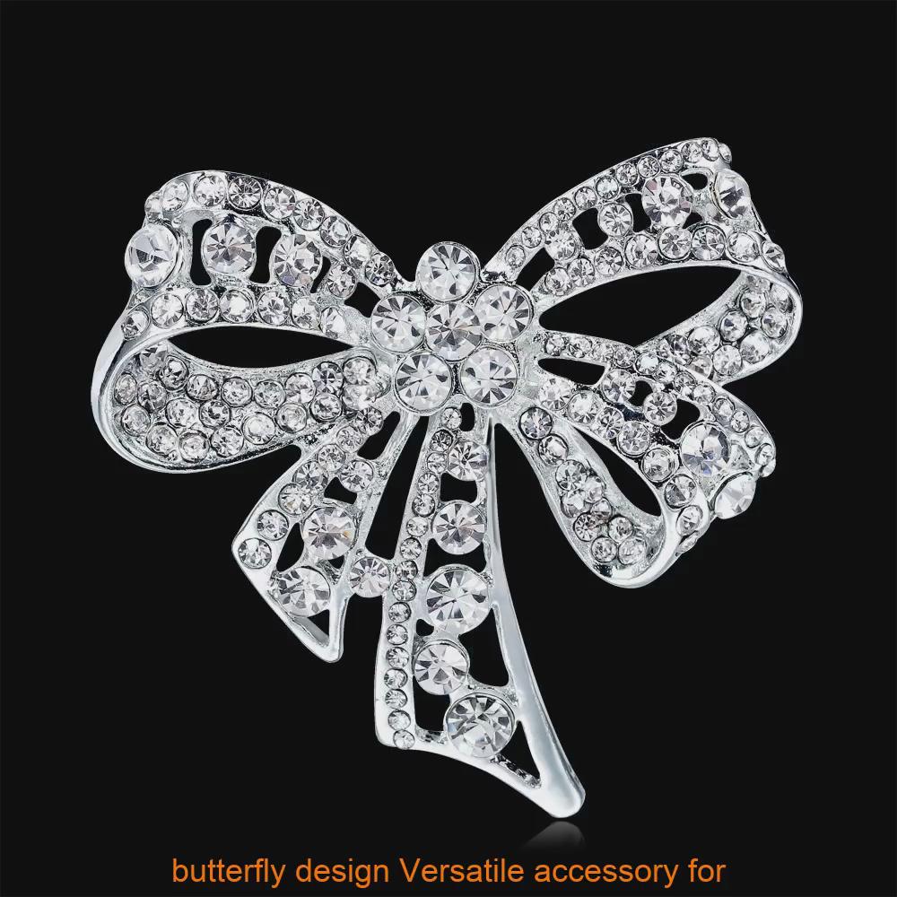 Alloy Butterfly Brooch Pin Jewelry Fashion Women Elegant Spring Gift Accessory