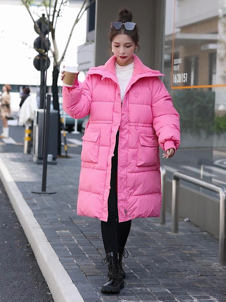 Women's Winter Coat Plus Size Fashion Thick Warm Long Warm Parkas Female Overcoat